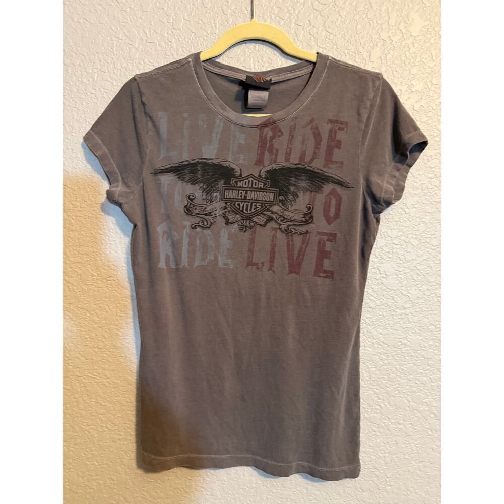 Harley-Davidson women's short sleeve graphic T-shirt Gray M
